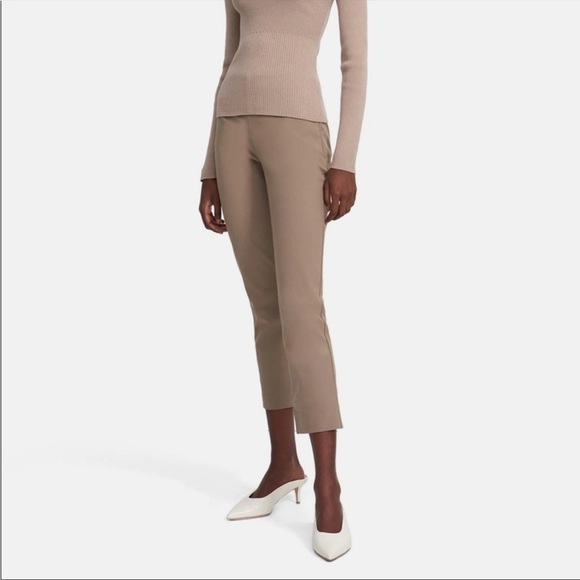 Theory Skinny Legging in Eco Stretch Cotton Light Brown Tan Sz 10